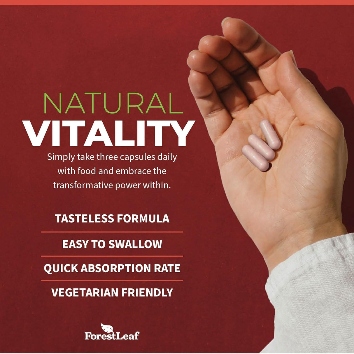 Cápsulas de Musgo de Irlanda Orgánico ForestLeaf 2100mg Vegan