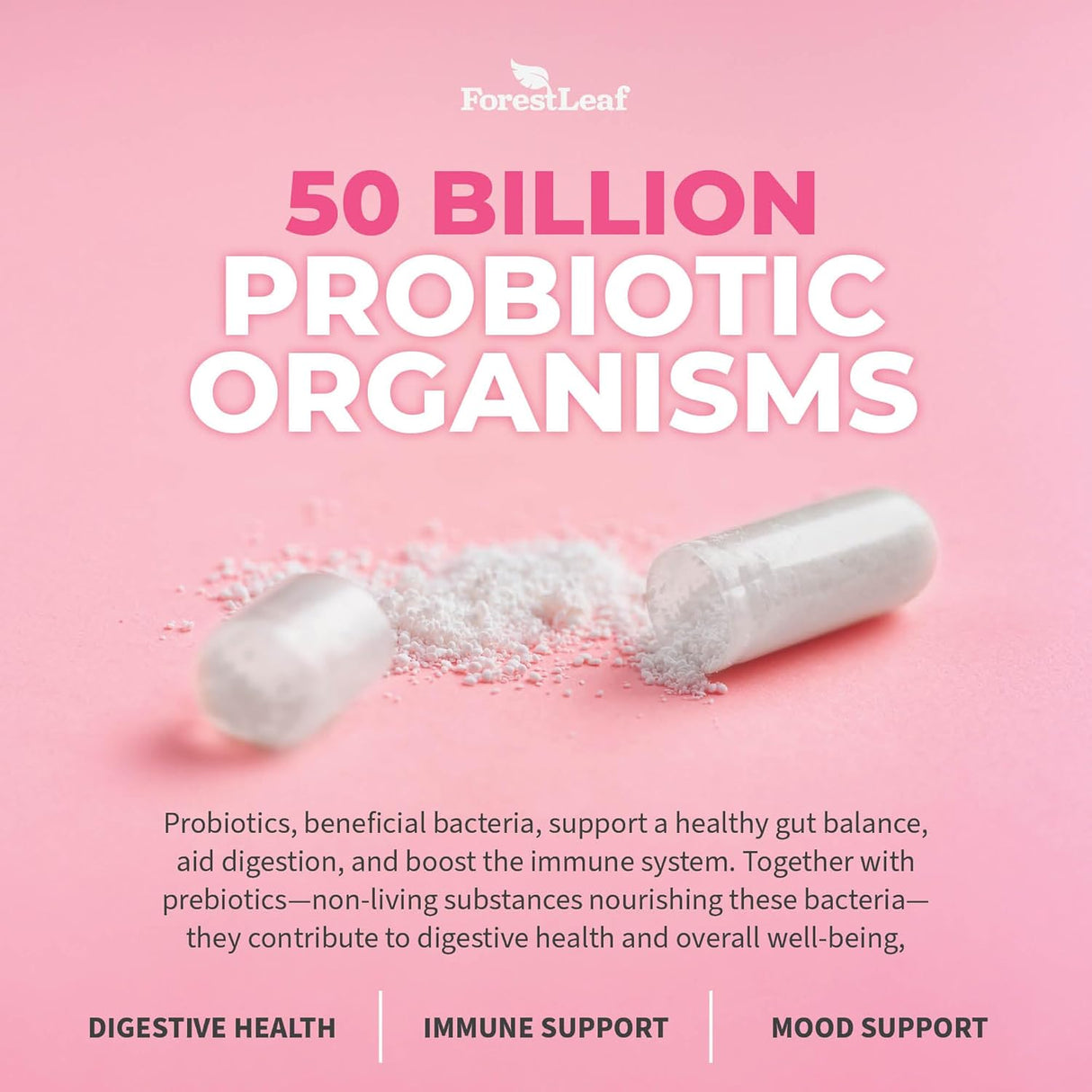 Probiótico para mujer de 50 mil millones de UFC ForestLeaf