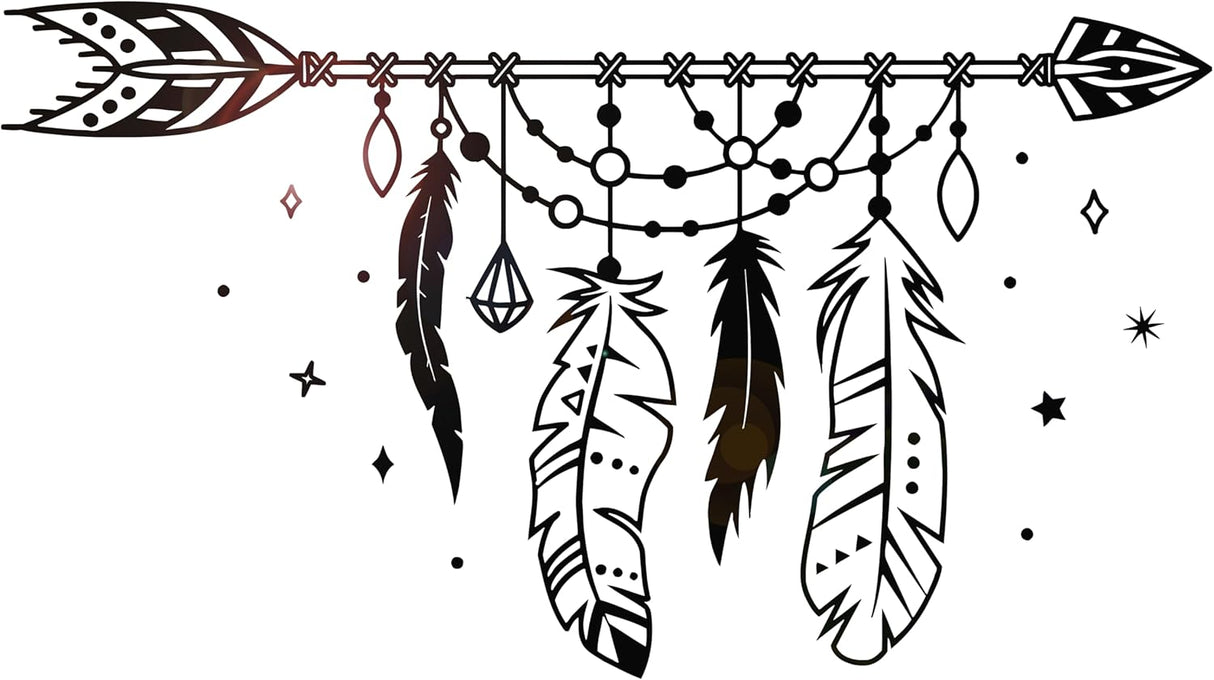 Pegatinas de vinilo atrapasueños nativos, decoración grande g7500