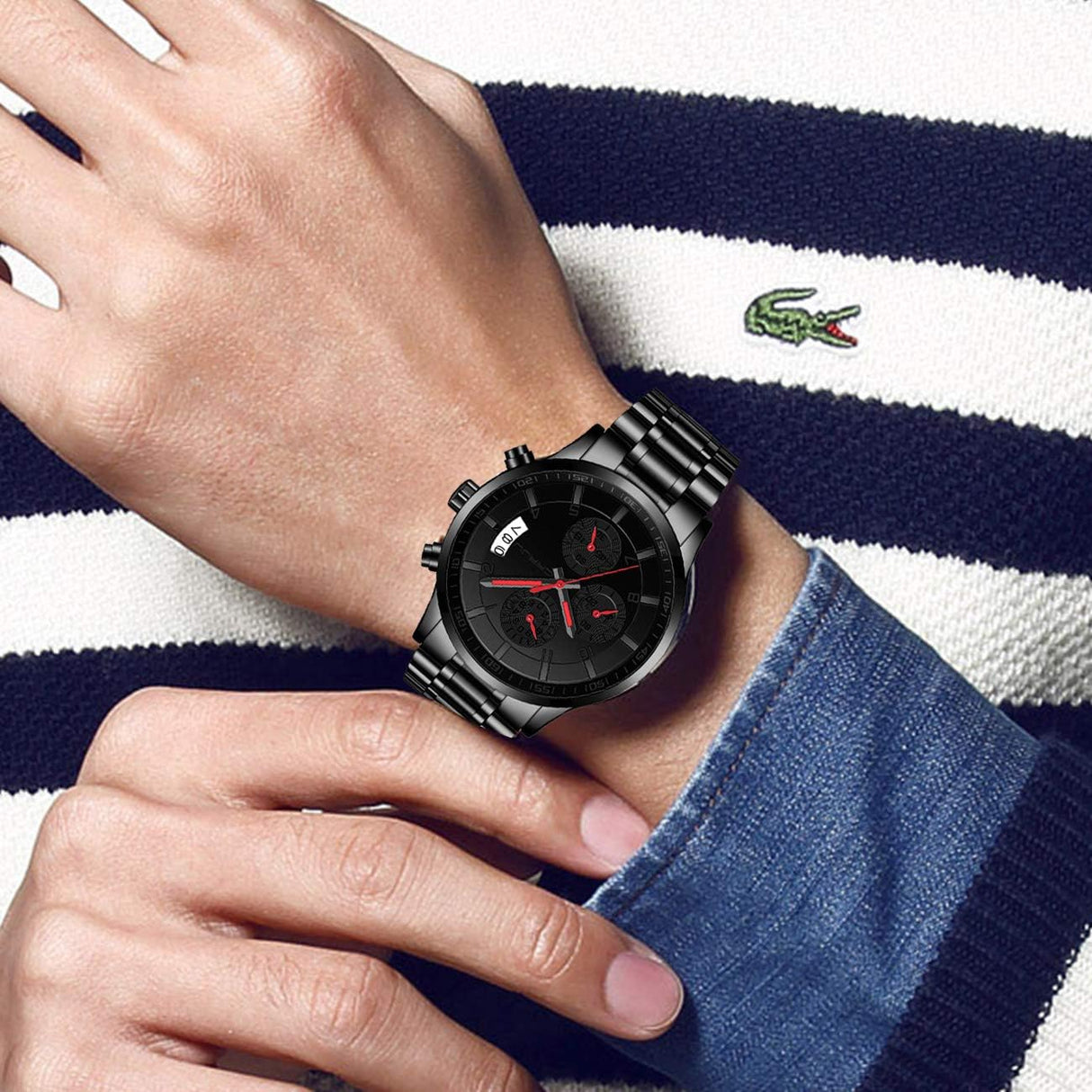 Reloj de pulsera de acero inoxidable CJ2214GR-RE CRRJU