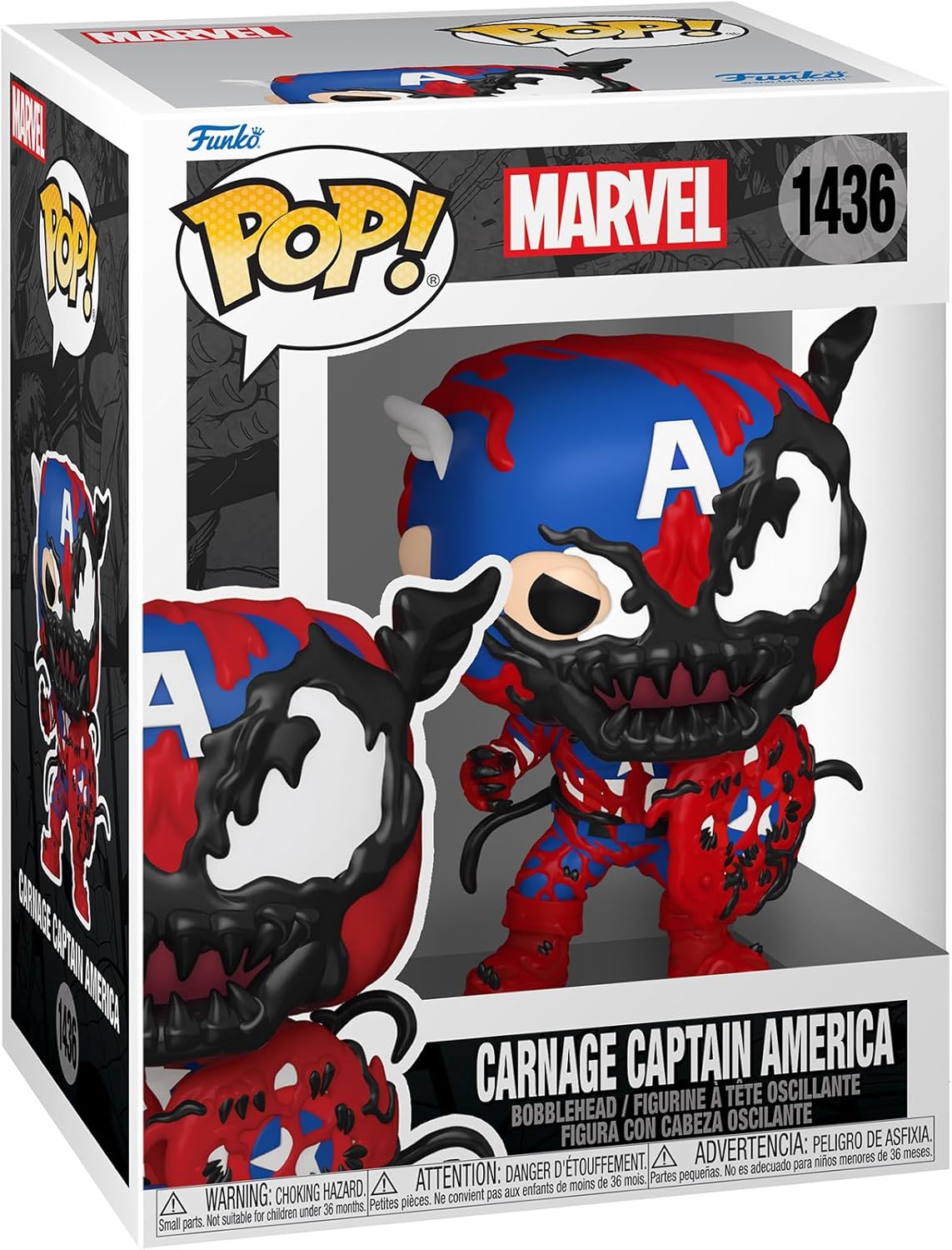 Funko Pop! Marvel: Carnage - Capitán América (Edición Especial)