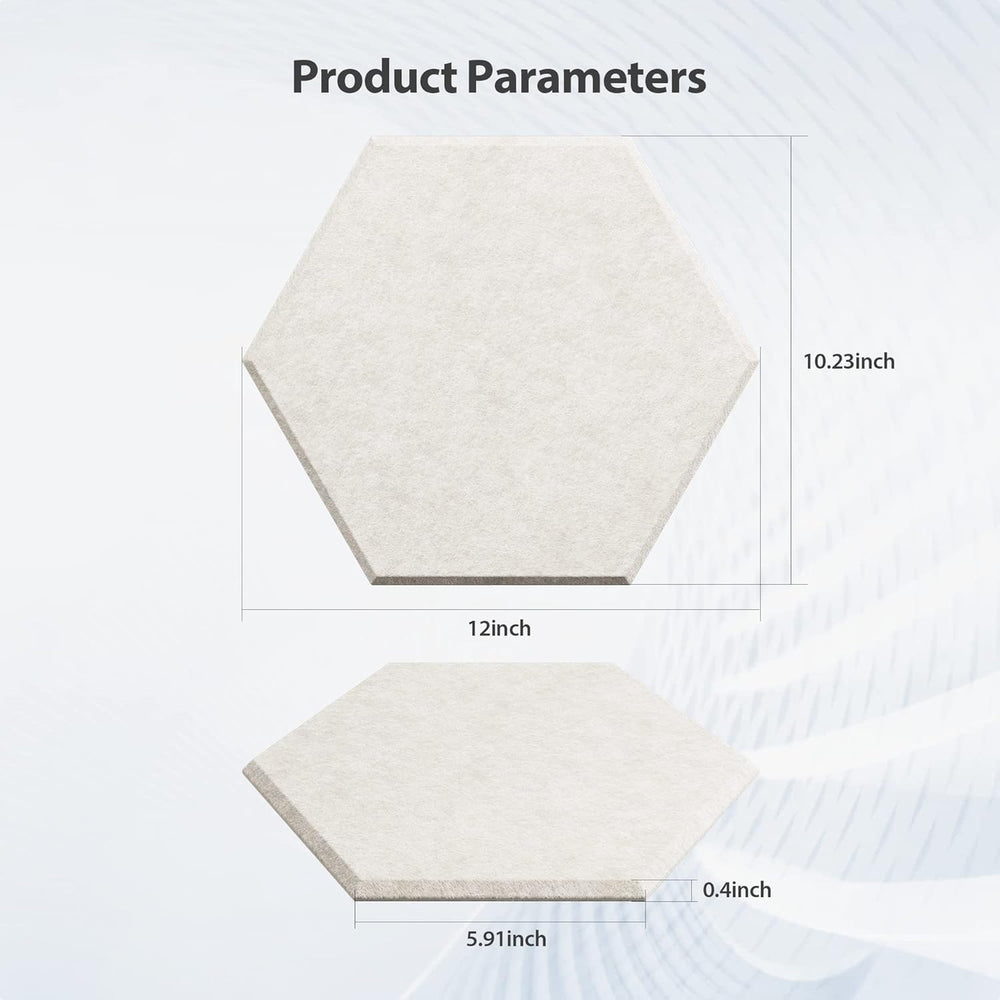 Paneles Acústicos Adhesivos, Alta Densidad, 12 Hexagonales