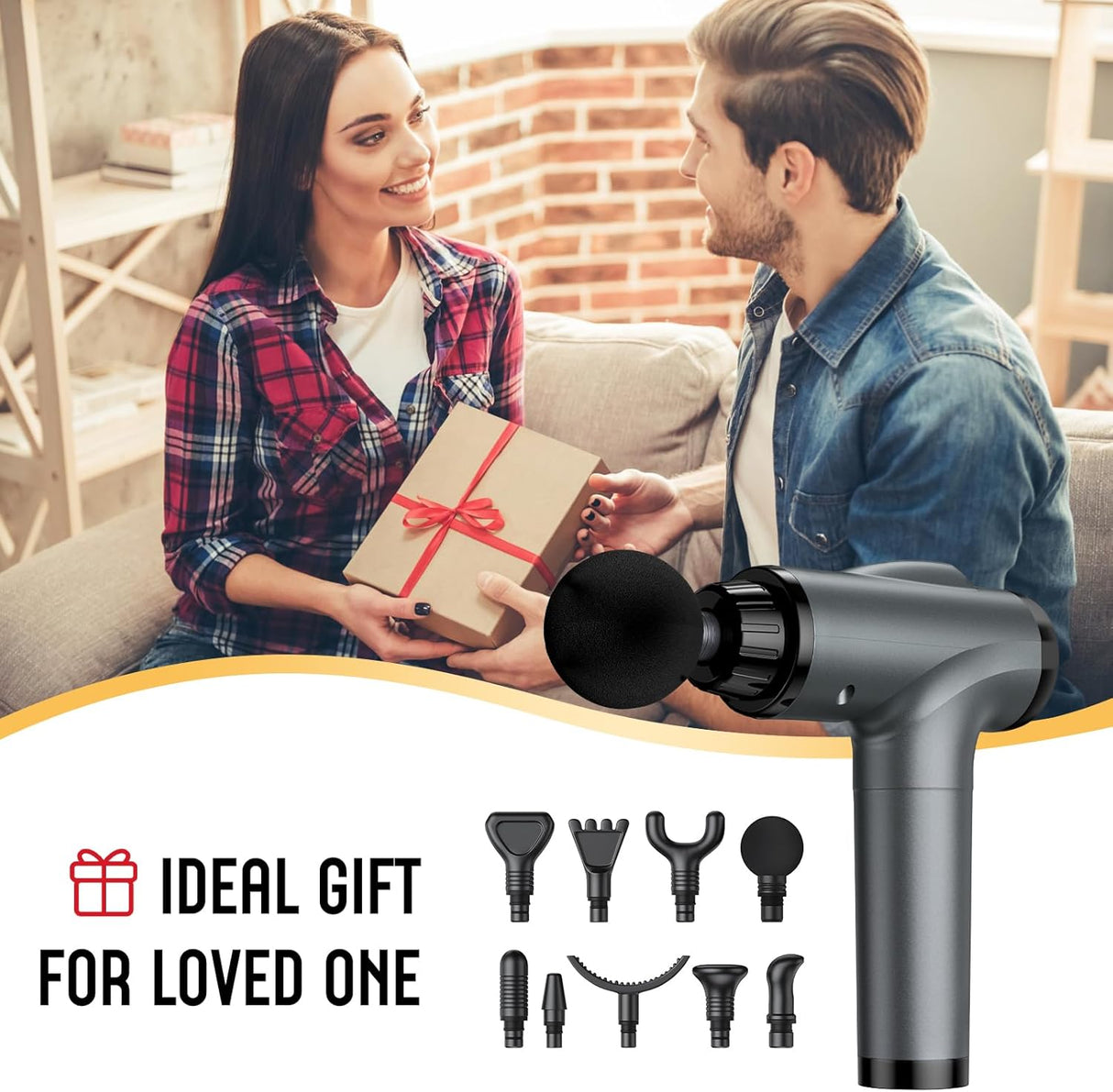 Masajeador Eléctrico Profundo, 30 Velocidades, 9 Accesorios