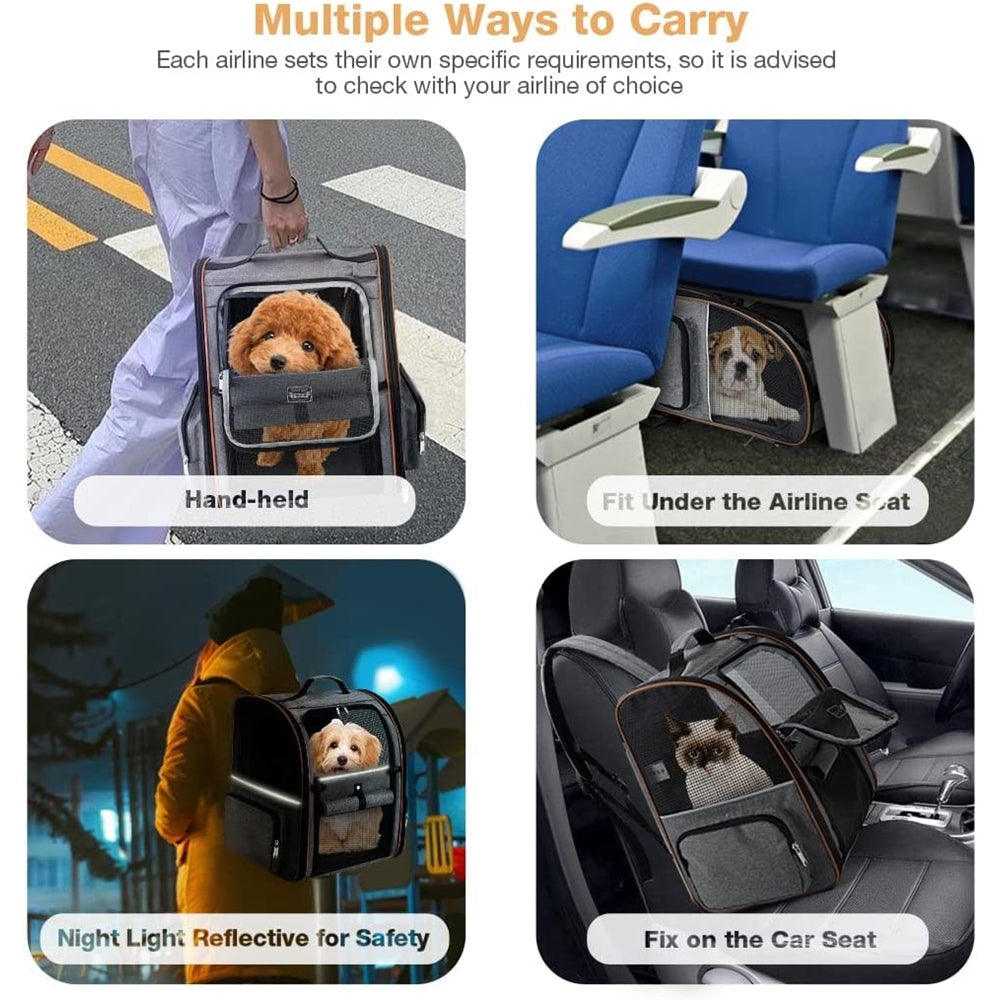 Mochila expandible para perros gatos medianos para viajes