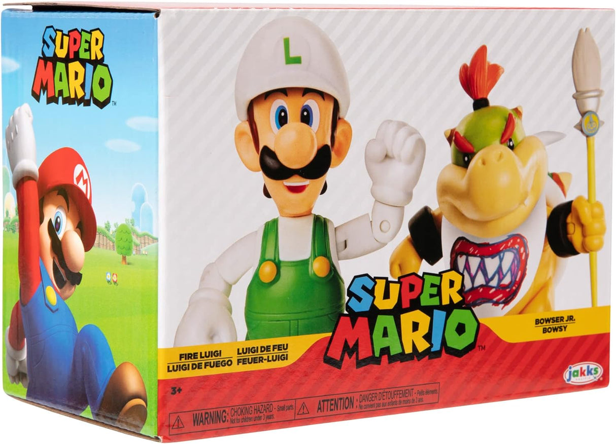 Figuras de acción Super Mario: Fire Luigi y Bowser Jr. 4