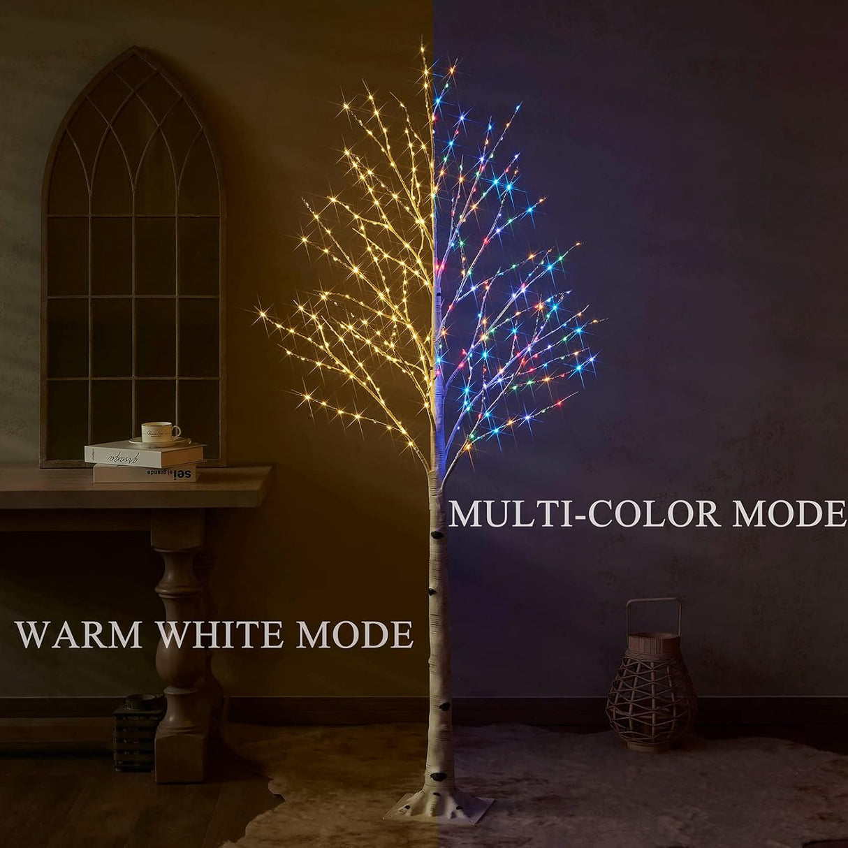 Árbol LED Birchlitland 6FT 330L con luces múltiples, modelo 2023