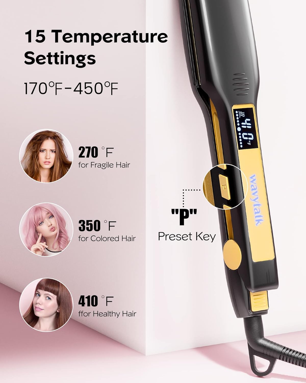 Plancha plana de titanio de 1.75 pulgadas de ancho