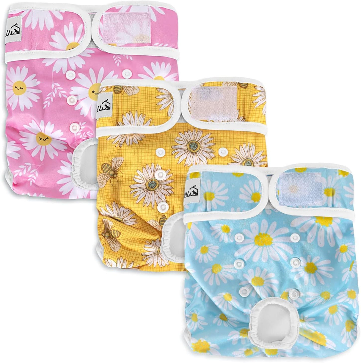 SlowTon Pañales lavables para perras, pañales reutilizables