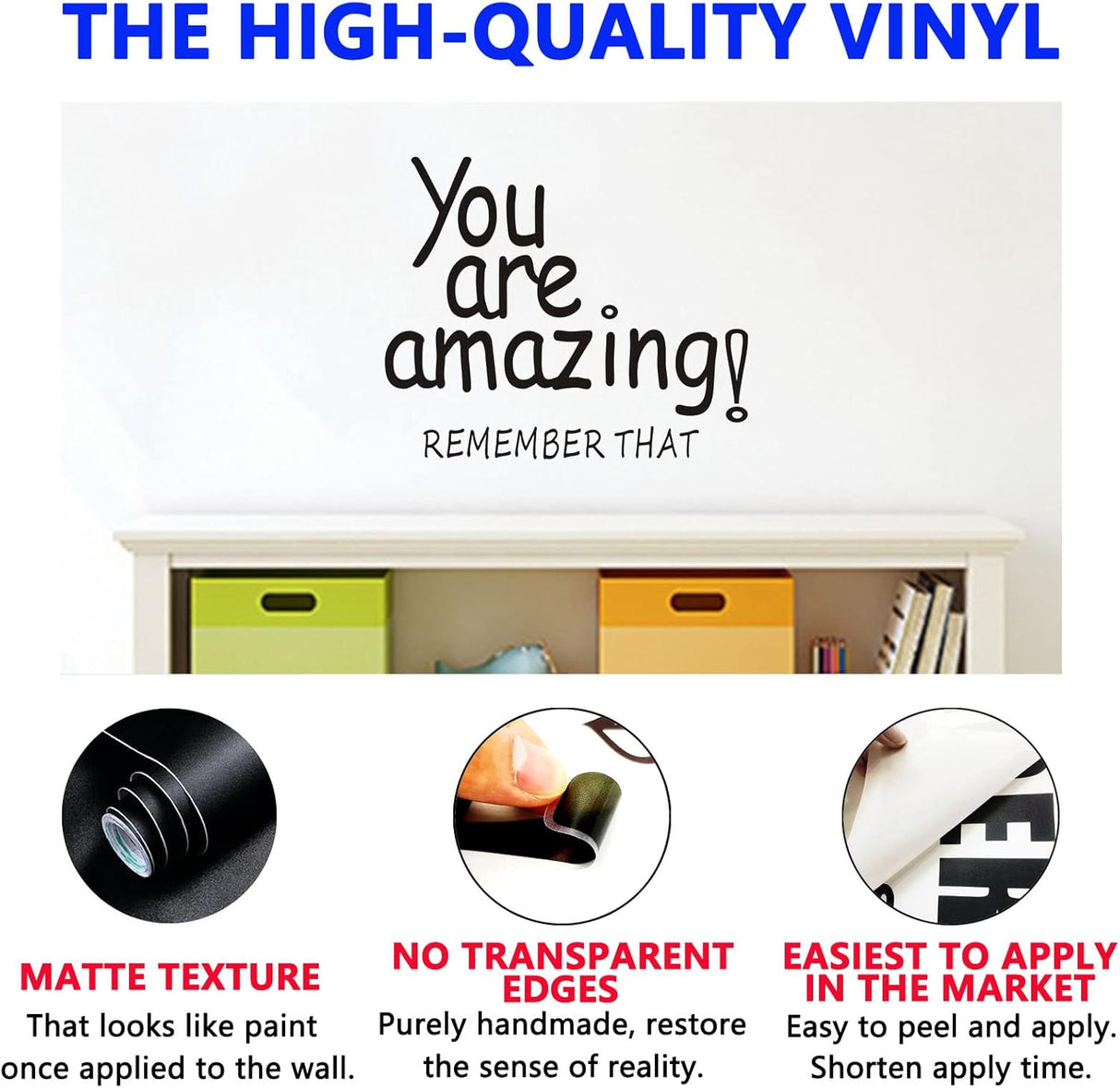 Vinilos Motivacionales para Niños, Fácil Aplicación, Modelo 18x15