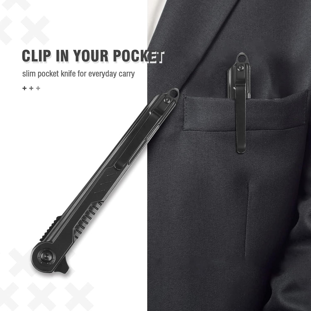 Cuchillo de bolsillo EDC para hombre de acero inoxidable