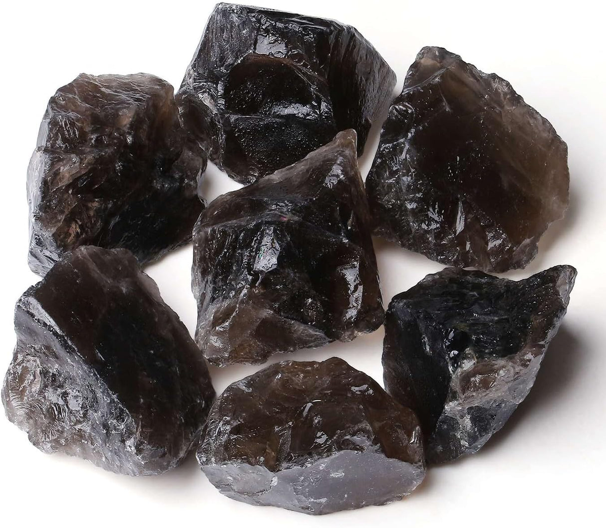 LAIDANLA Piedras naturales de cuarzo ahumado de 2 in, cristal