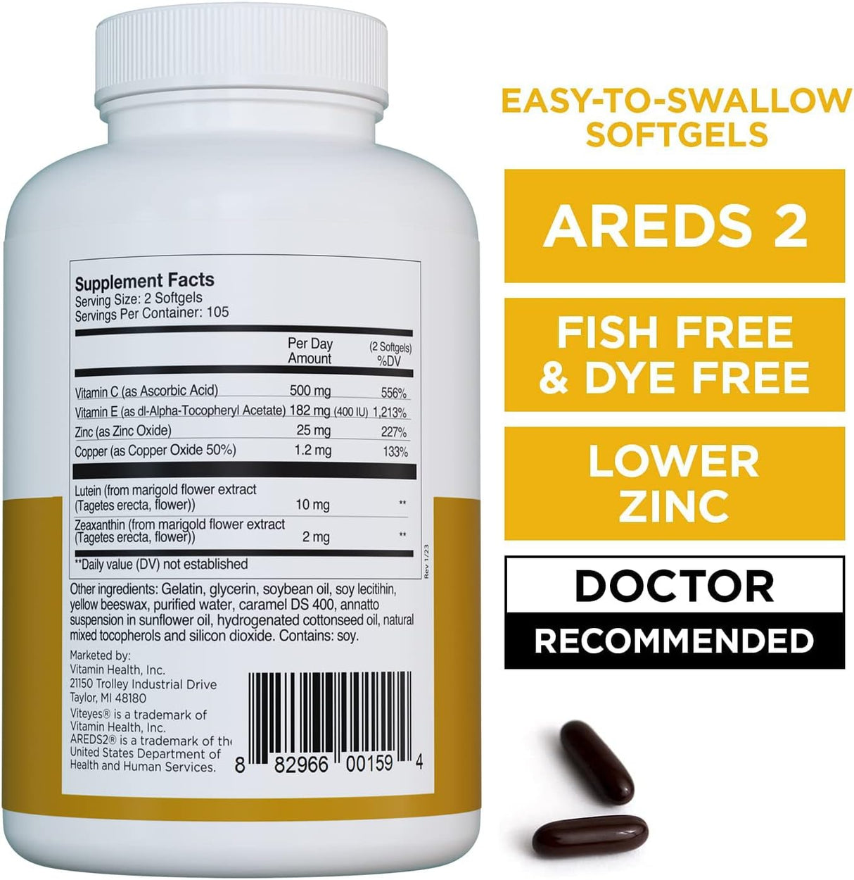 Suplemento Viteyes AREDS2 Classic Macular Health 210 cáp