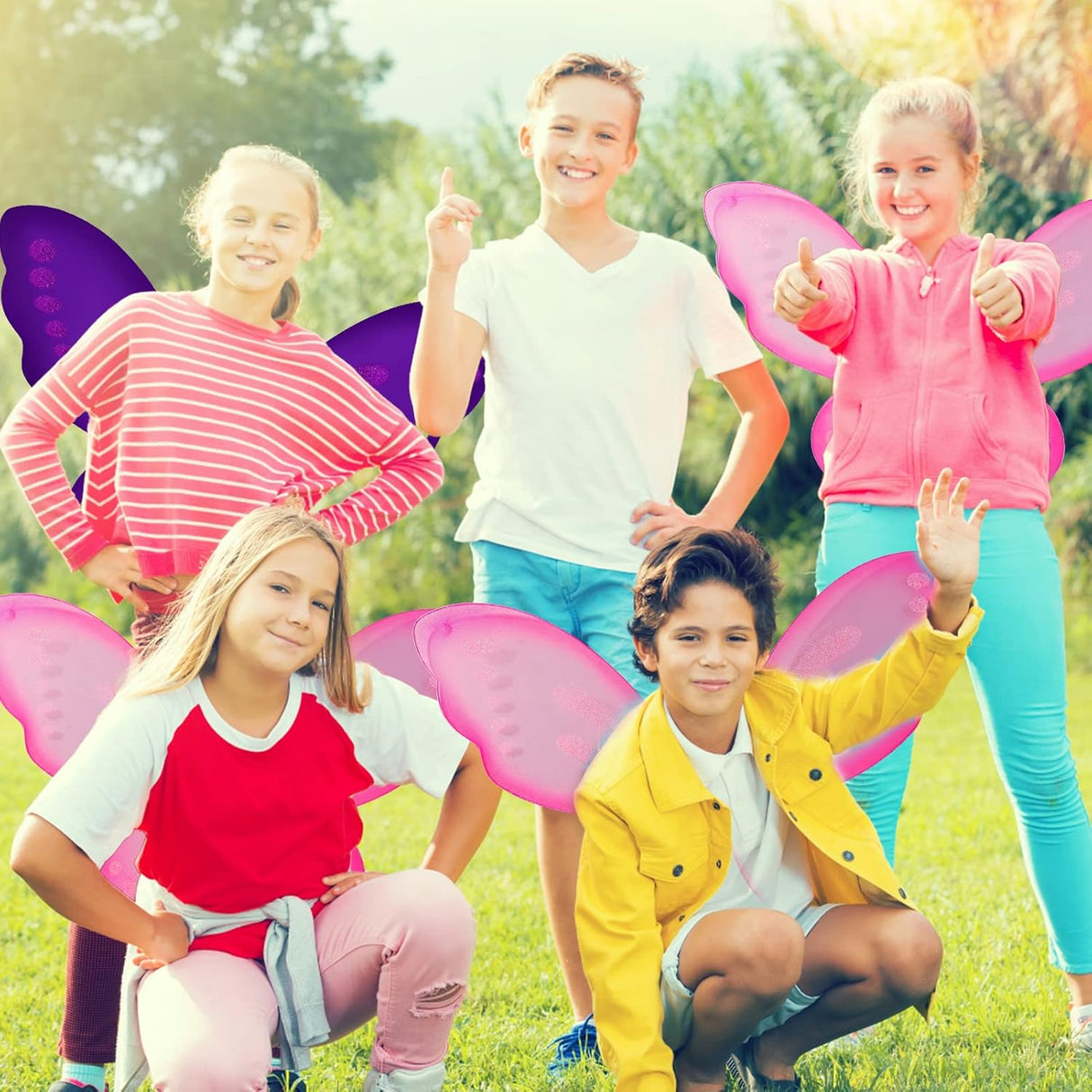 Disfraces de Alas de hada de mariposa rosada