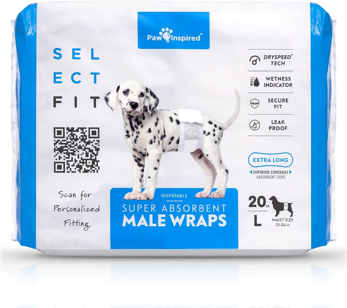 Paw Inspired Select Fit - Pañuelo desechable para macho