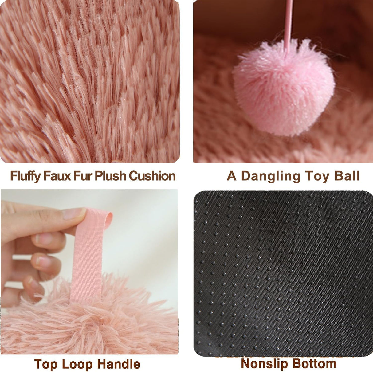 Cueva para Gatos, Marca Desconocida, Suave y Antideslizante, 18”×18”