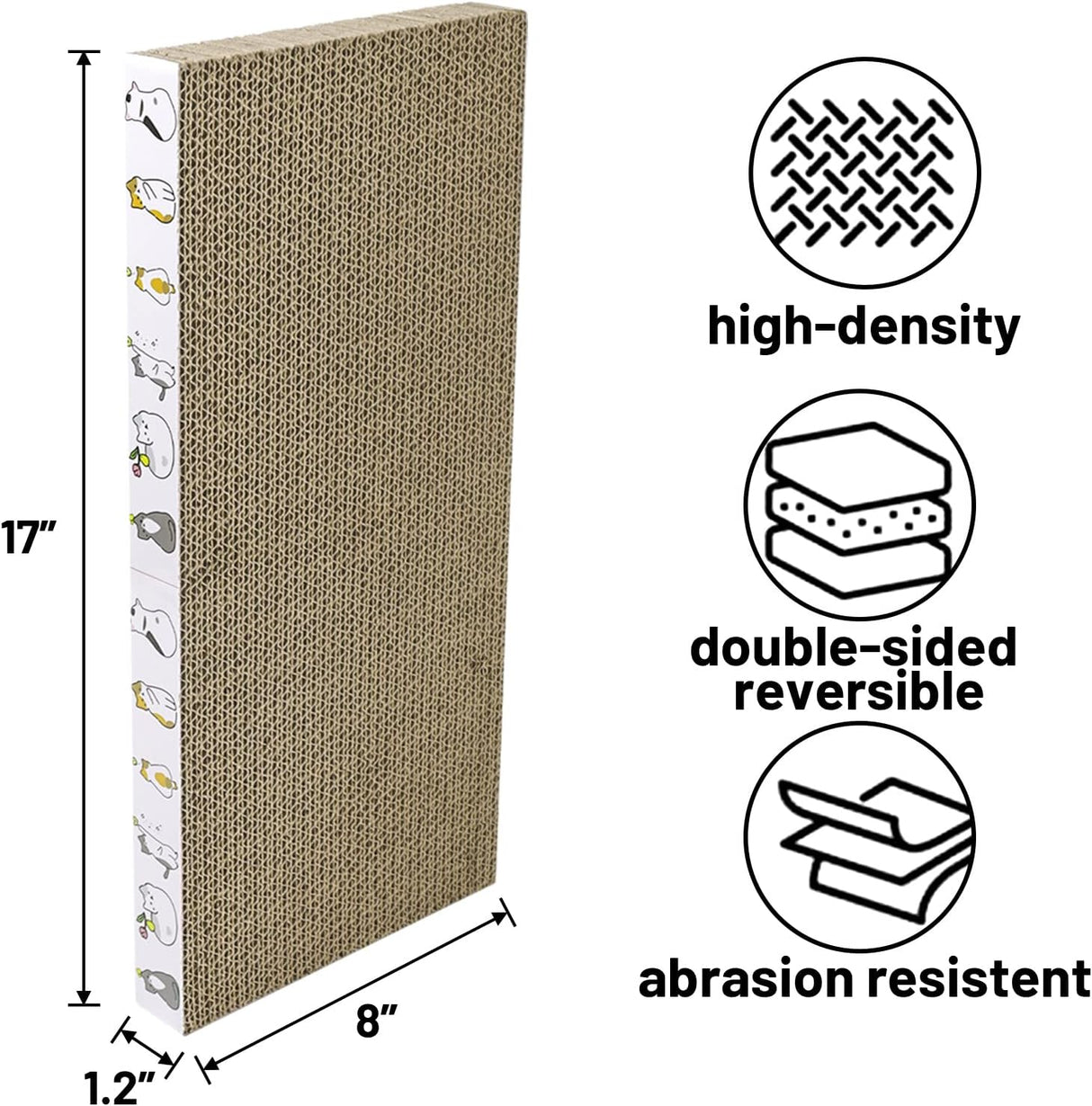 Rascador para gatos 3 piezas almohadilla reversible