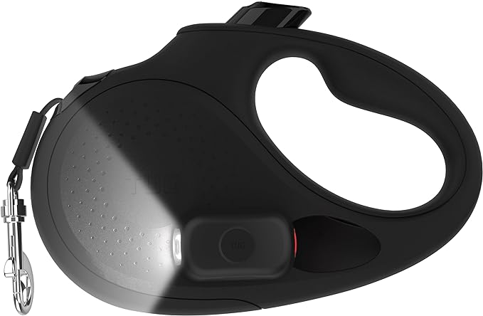 Correa retráctil ovalada de 360° para perro T008-MBLK-F TUG