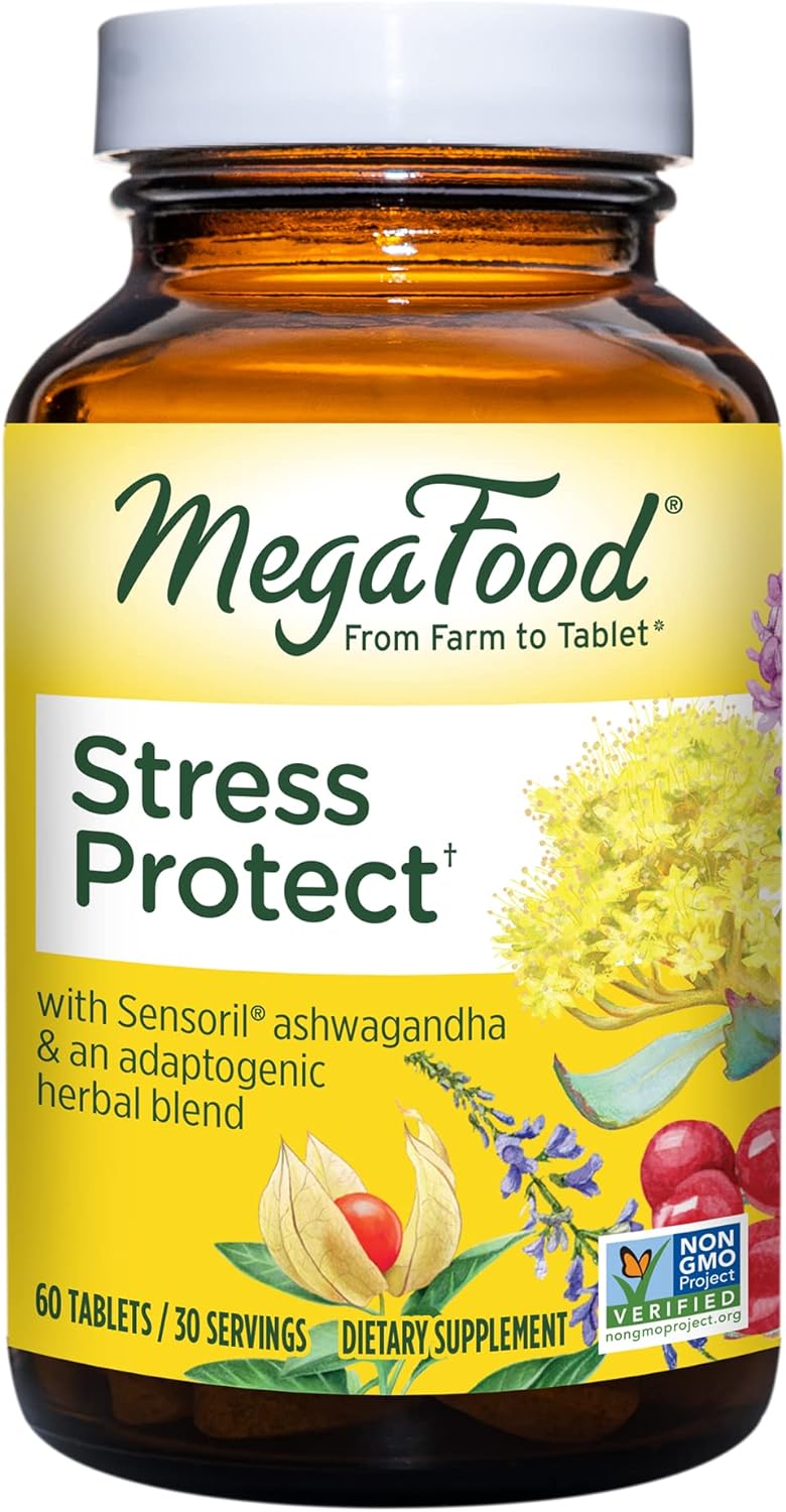 MegaFood Protege el estrés con mezcla de ashwagandha 30 por