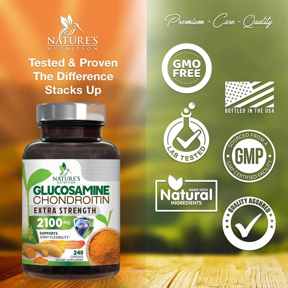Suplementos Alimenticios de glucosamina con cúrcuma