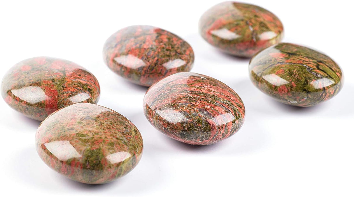 Piedra de Palma Unakita - Ovalada Pulida para Relajación