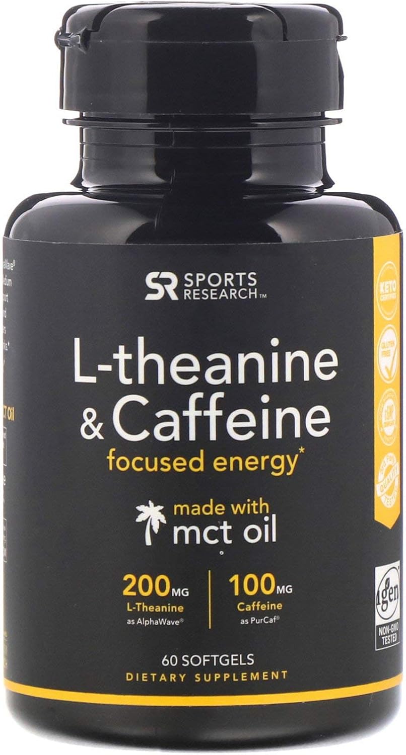 Suplemento de L-teanina 3 en 1 con cafeína y aceite
