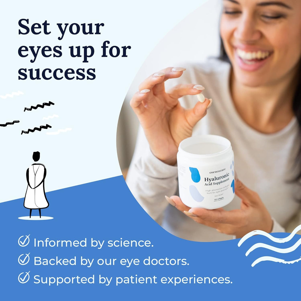 Suplementos de ácido hialurónico CorneaCare