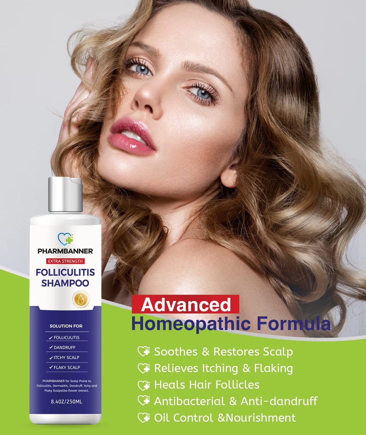 PHARMBANNER Foliculitis champú para dermatitis seborreica