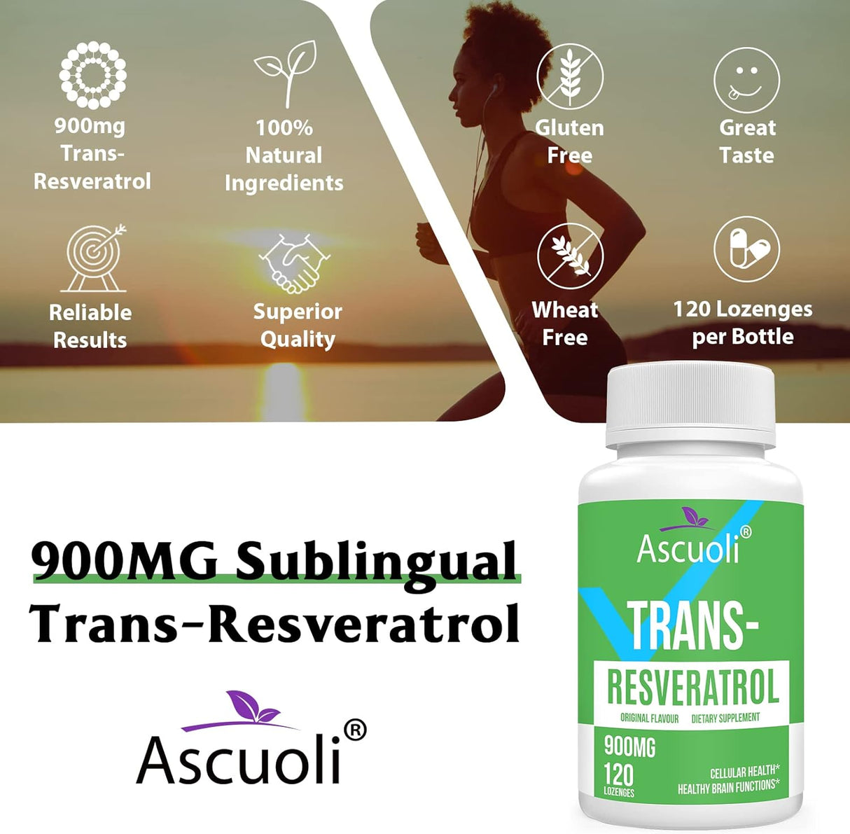 Suplementos Sublingual Trans-Resveratrol Pureza 99% 120 und