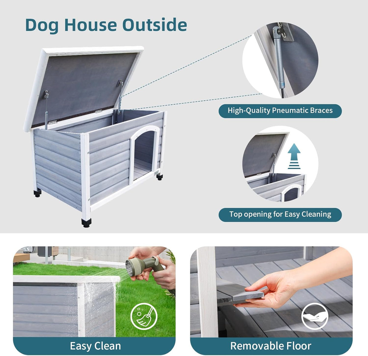 Casetas cuchas de madera para perros resistentes Petsfit