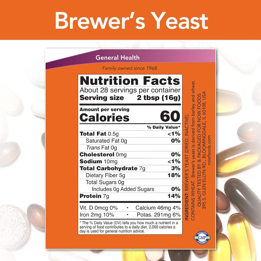 Suplemento Now Foods levadura de cerveza