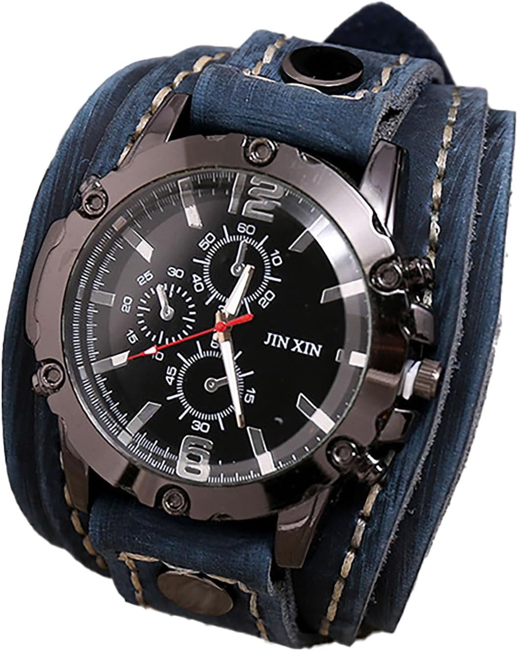 Reloj de cuero para hombre correa ancha YingHwa