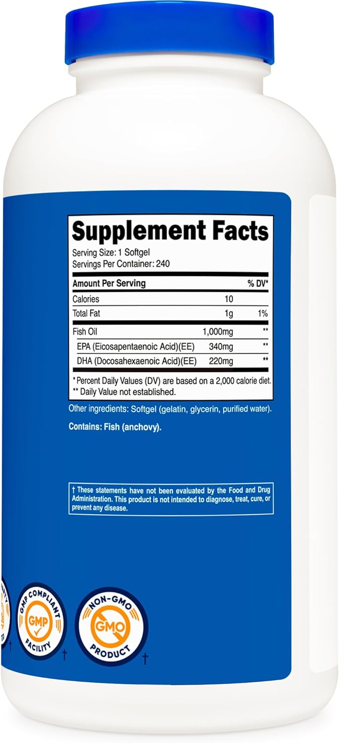 Cápsulas Blandas de Aceite de Pescado Omega 3 con EPA y DHA