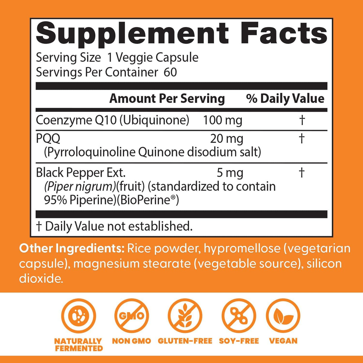 CoQ10 + PQQ Doctor's Best, Apoyo Cognitivo, 60 Veggie Caps