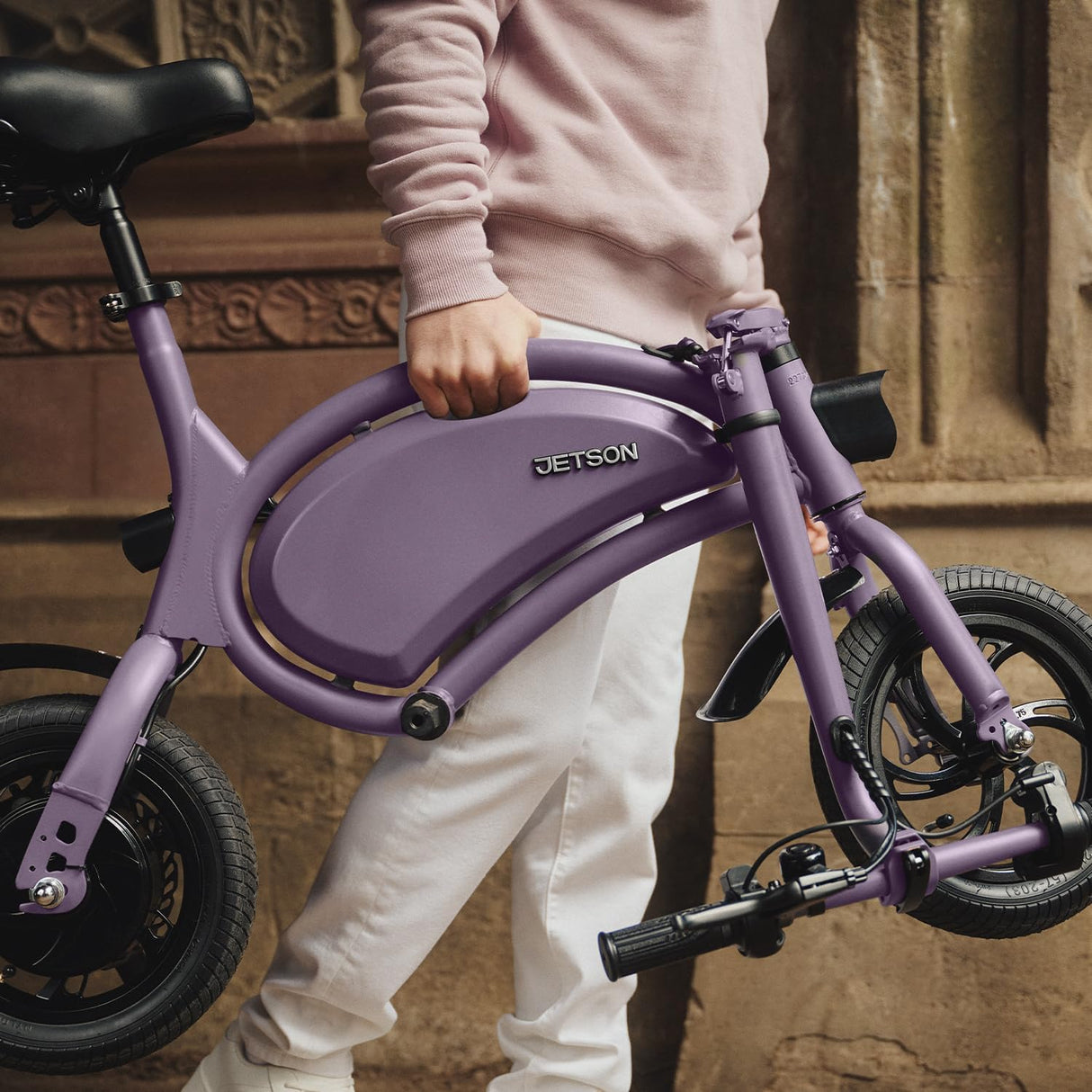 Bicicleta eléctrica Jetson Bolt, fácil de plegar, hasta 15.5 MPH