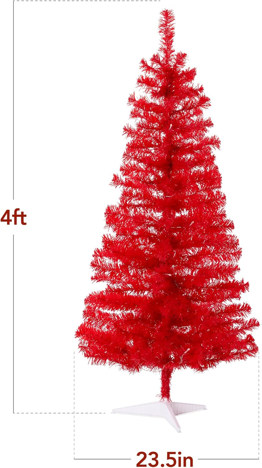 Árbol de Navidad Artificial 4ft Best Choice Products, Pre-iluminado
