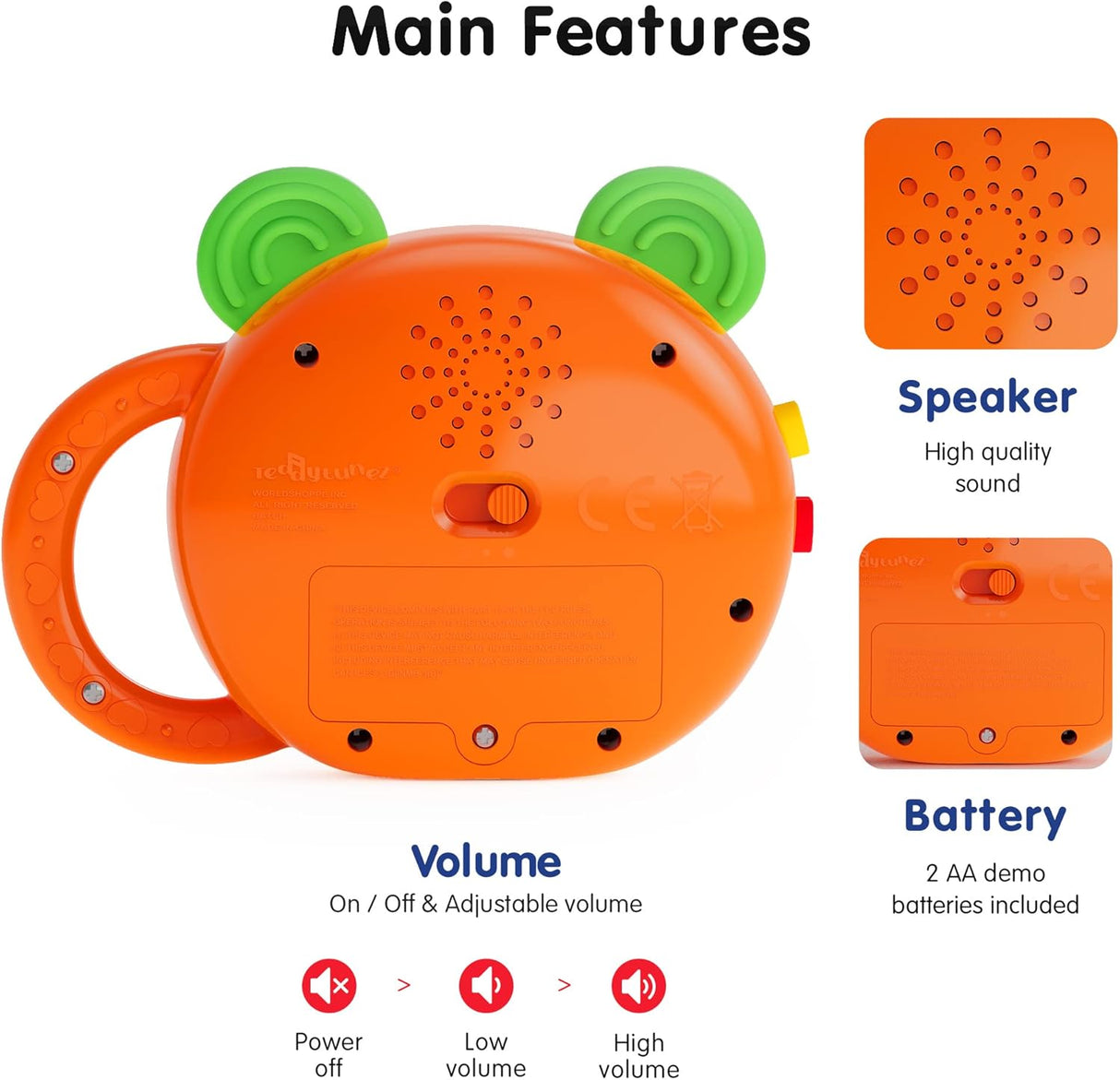 Juguete Musical para Bebés, Educativo, 5 Animales, Farm Ver.