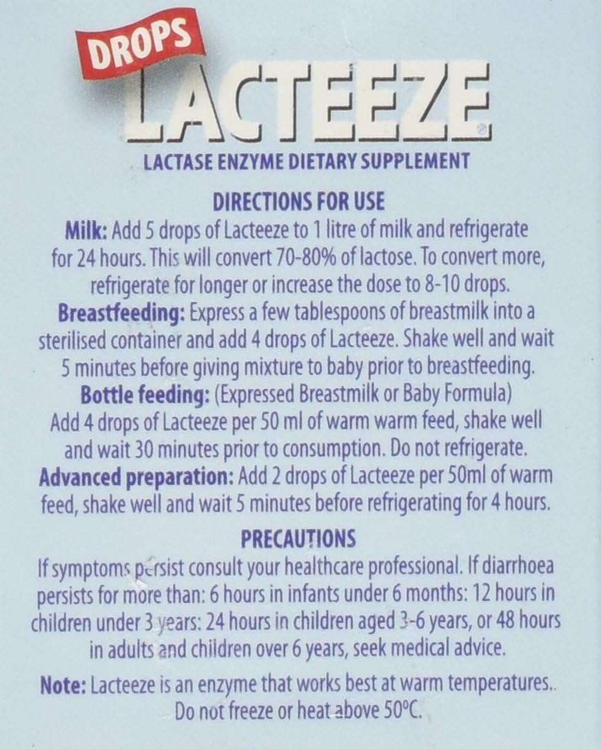 Suplemento Lacteeze Drops 0.2 fl oz Enzima Líquida