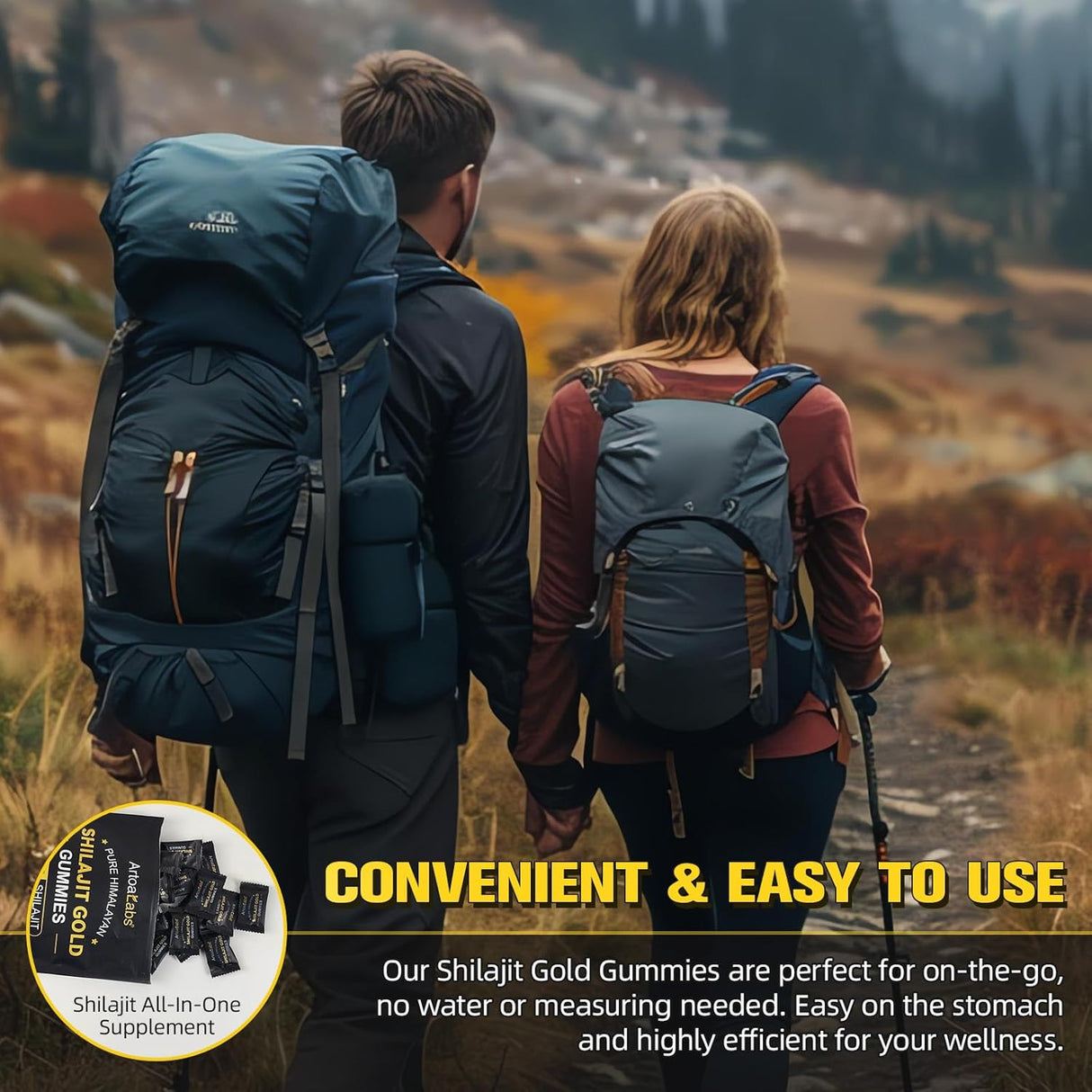 Gomitas con Shilajit Himalaya, Ásquagandha, Gokshura, 60