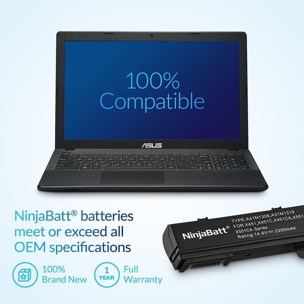 Batería  de alto rendimiento para Asus de 4 celdas NinjaBatt