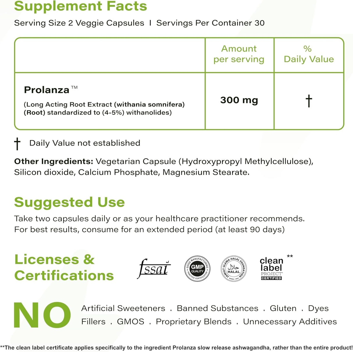 Suplemento de Ashwagandha 300mg - Energía y Sueño - 60 Cápsulas