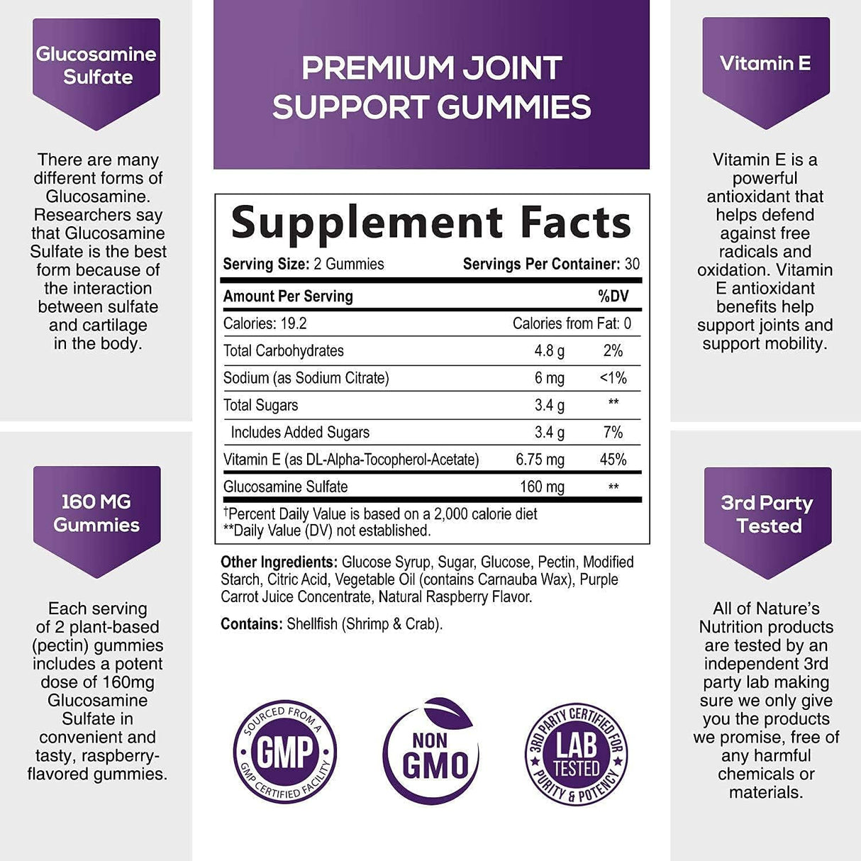 Gomitas de glucosamina extra fuerte para las articulaciones