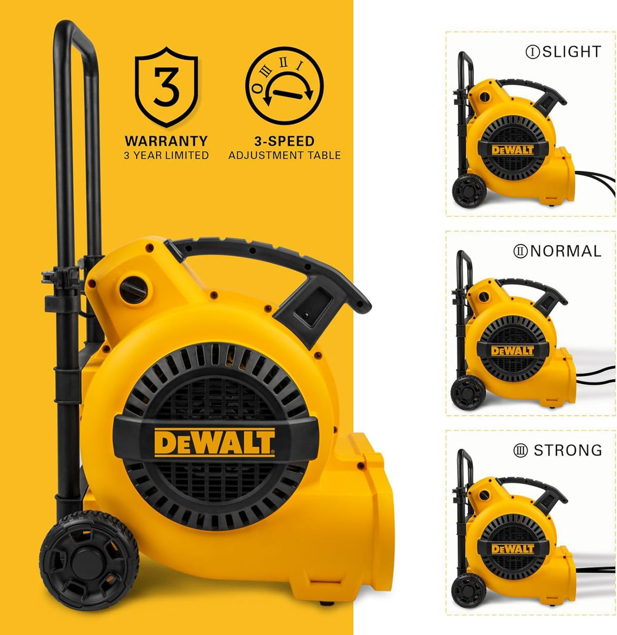Ventilador DEWALT 3/4 HP, 3 Velocidades, 1800 CFM, DXAM-2818