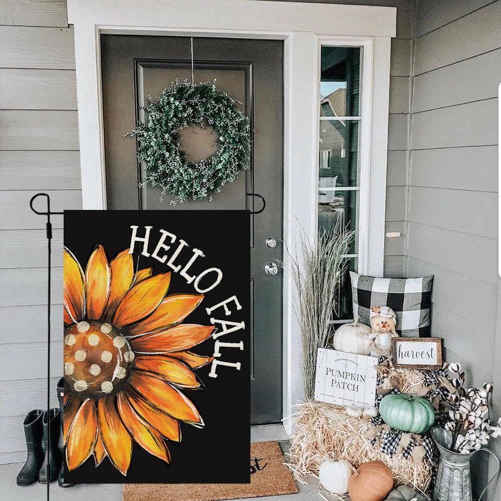 Bandera de Jardín Floral Otoñal Doble Cara 12x18 Pulgadas CF1624-12