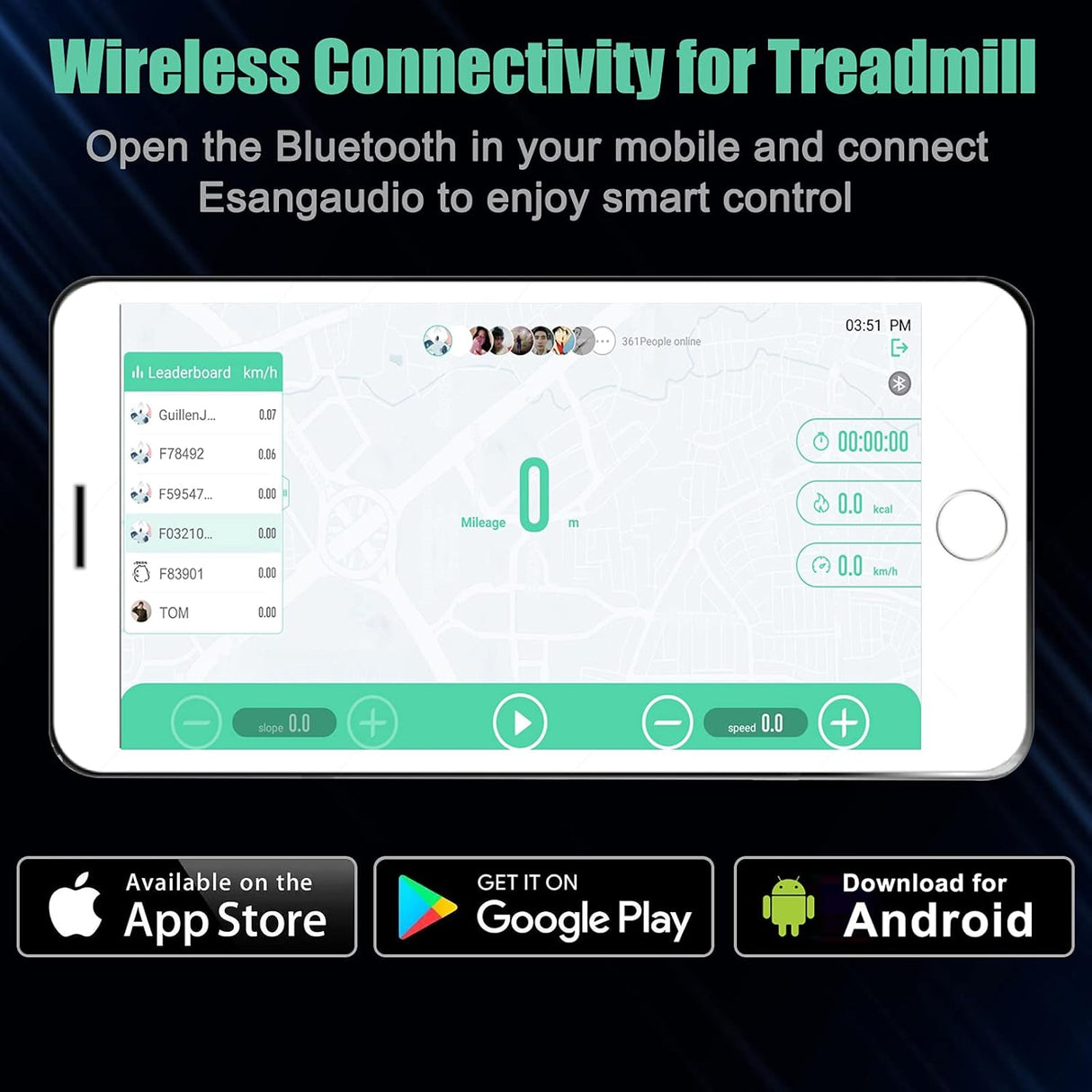 Caminadora Plegable GYMAX, Motor 2.25HP, Control por App