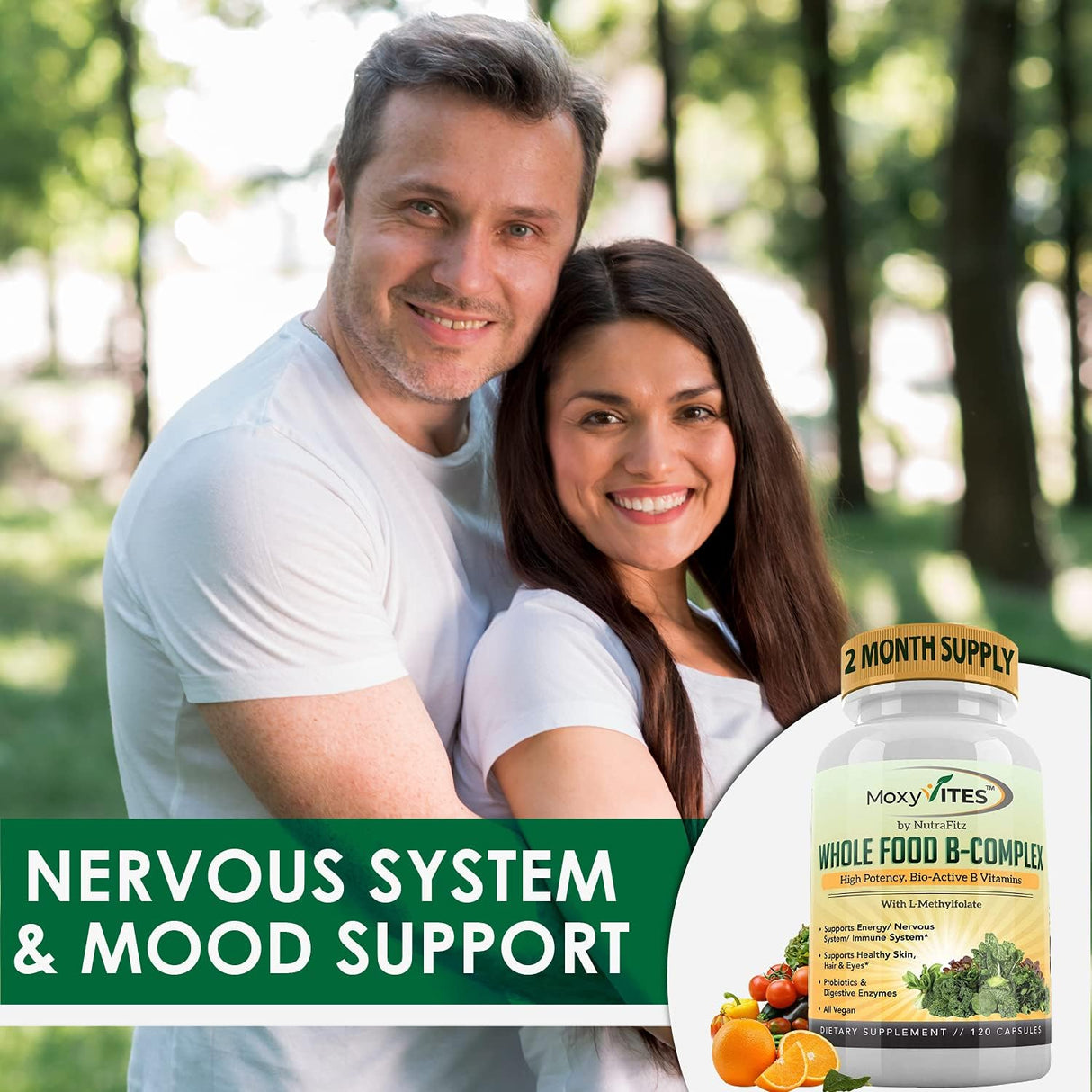 Complejo de Vitaminas B - Suplemento Vegano, 120 Cápsulas