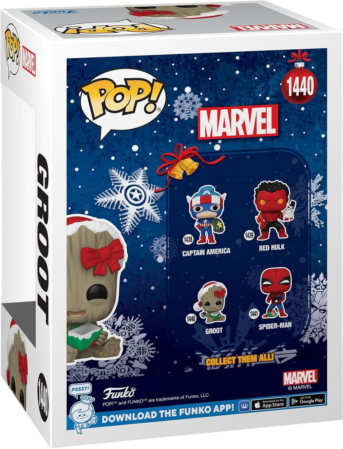 Funko Pop! Marvel: Holiday - Groot, figura coleccionable navideña