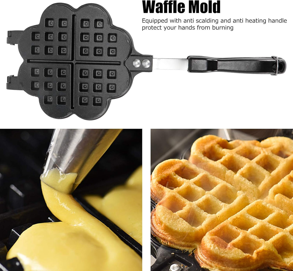 Mini Waffle Maker, Antiadherente, Mango Frío, Modelo Compacto