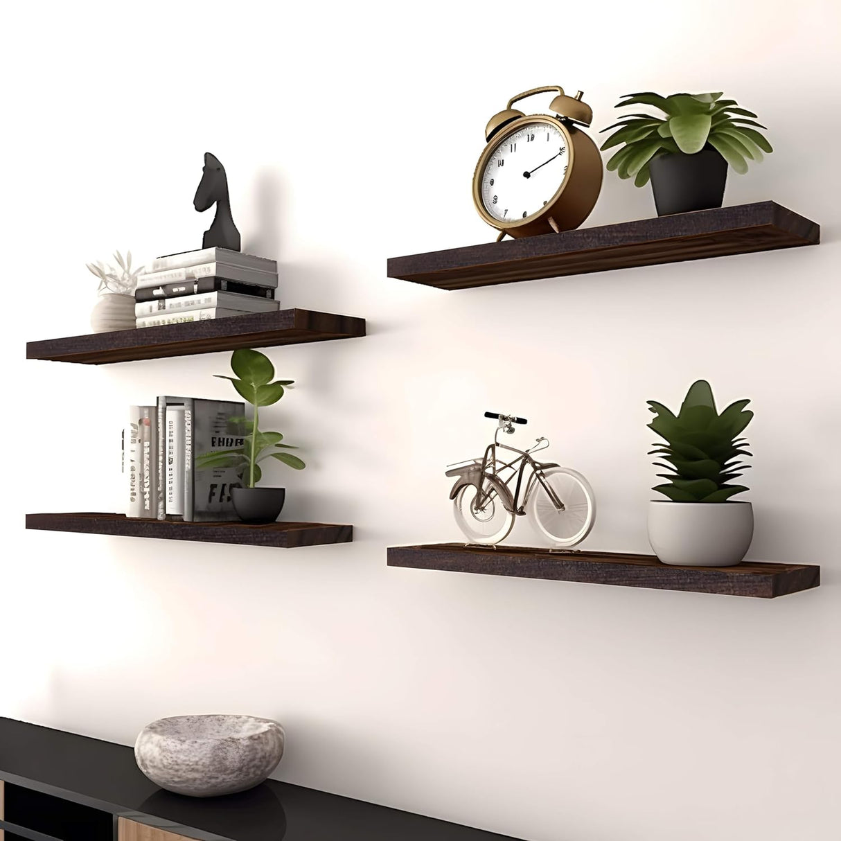 Estantes Flotantes de Madera PHPH, 6 Piezas, 17 Pulgadas
