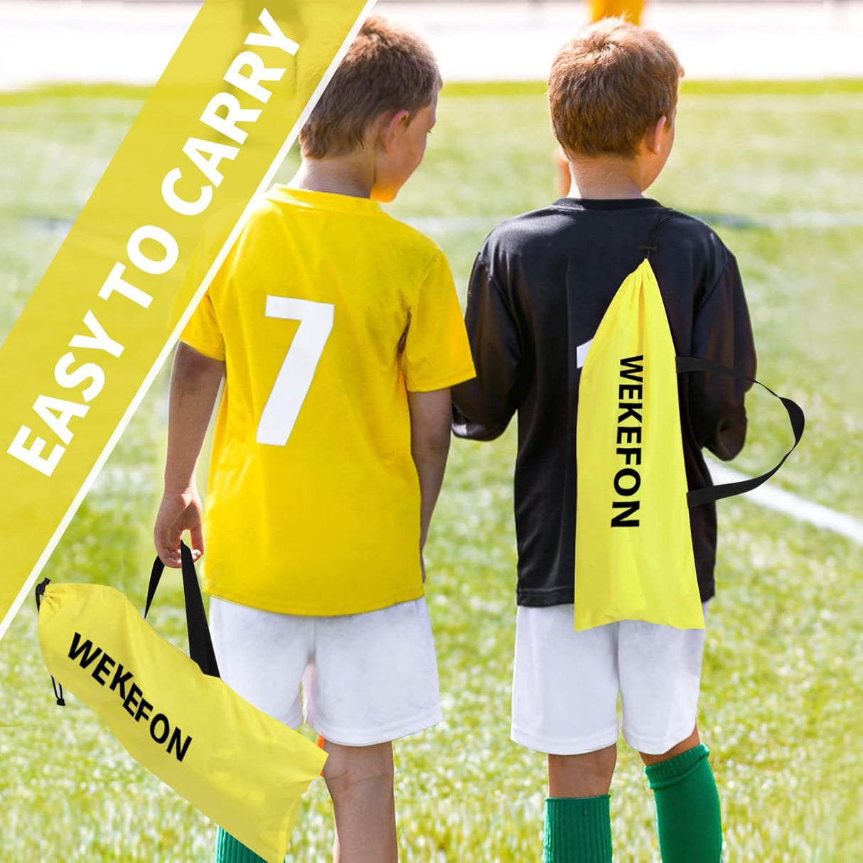 WEKEFON Red de fútbol portátil con bolsa de transporte