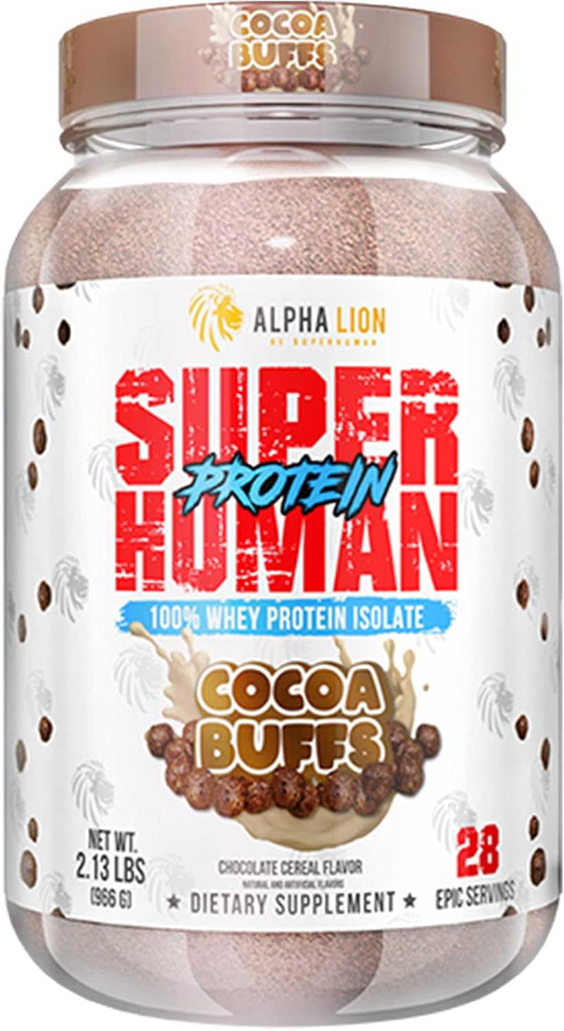 Suero de proteínas Alpha Lion Superhuman, sabor cacao, 28 porciones